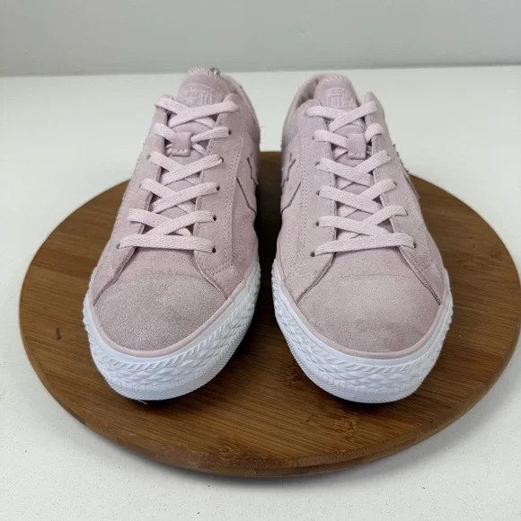 Converse Star Olayer OX Pale Pink Suede Low-Top Sneakers - Picture 2 of 9